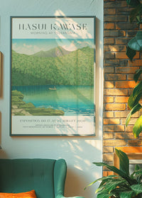 Hasui Kawase Morning at Tsutanuma Exhibition Poster Print
