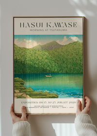 Hasui Kawase Morning at Tsutanuma Exhibition Poster Print