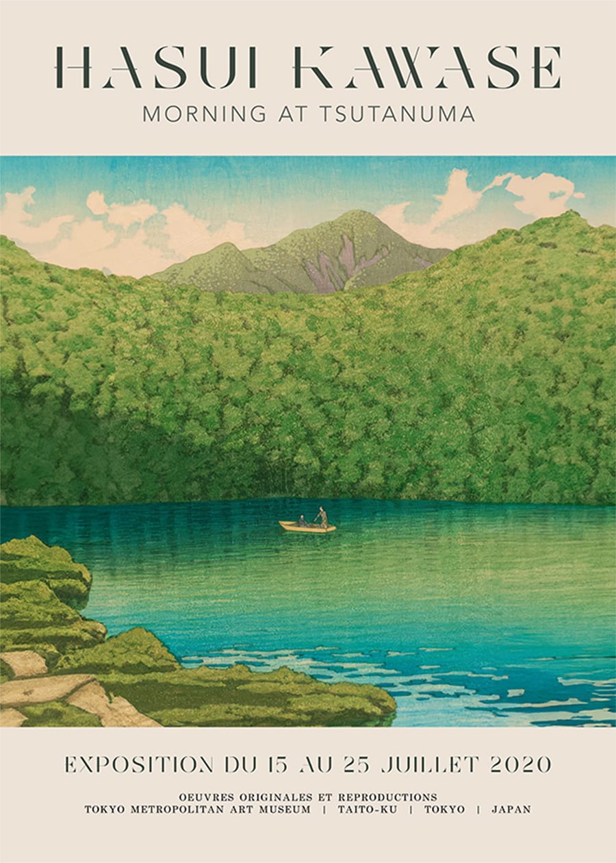 Hasui Kawase Morning at Tsutanuma Exhibition Poster Print