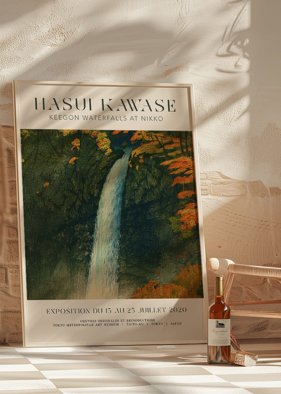 Hasui Kawase Keegon Waterfalls Exhibition Poster Print