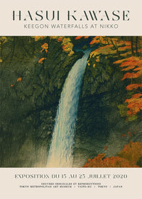 Hasui Kawase Keegon Waterfalls Exhibition Poster Print
