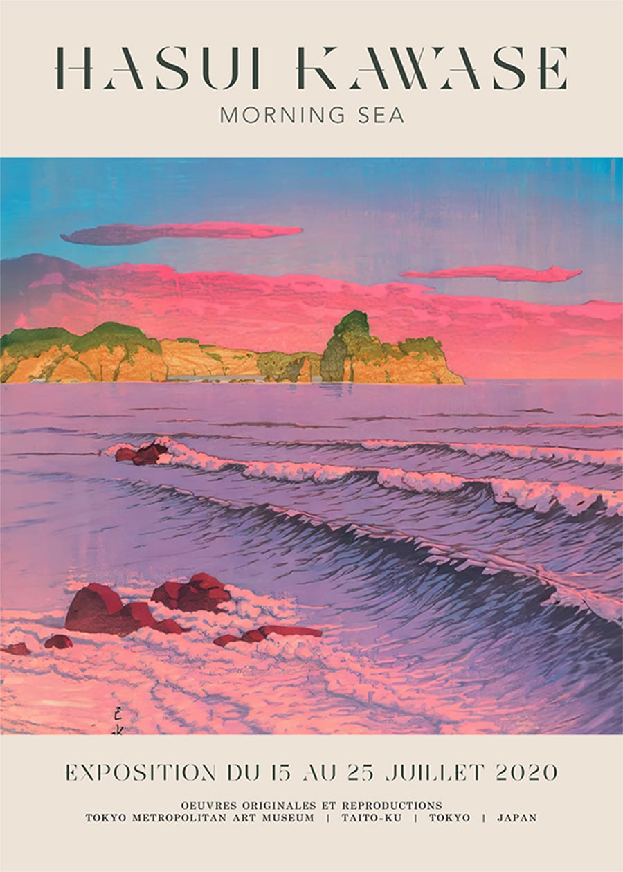 Hasui Kawase Morning Sea Exhibition Poster Print 2