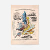 Geological map of England art print