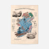 Geological map of Ireland art print