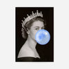 Queen Elizabeth with Bubblegum Blue Print