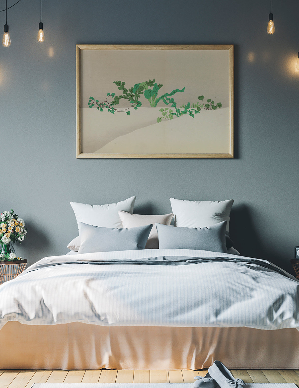 Seven Herbs of Early Spring Art Print by Kamisaka Sekka
