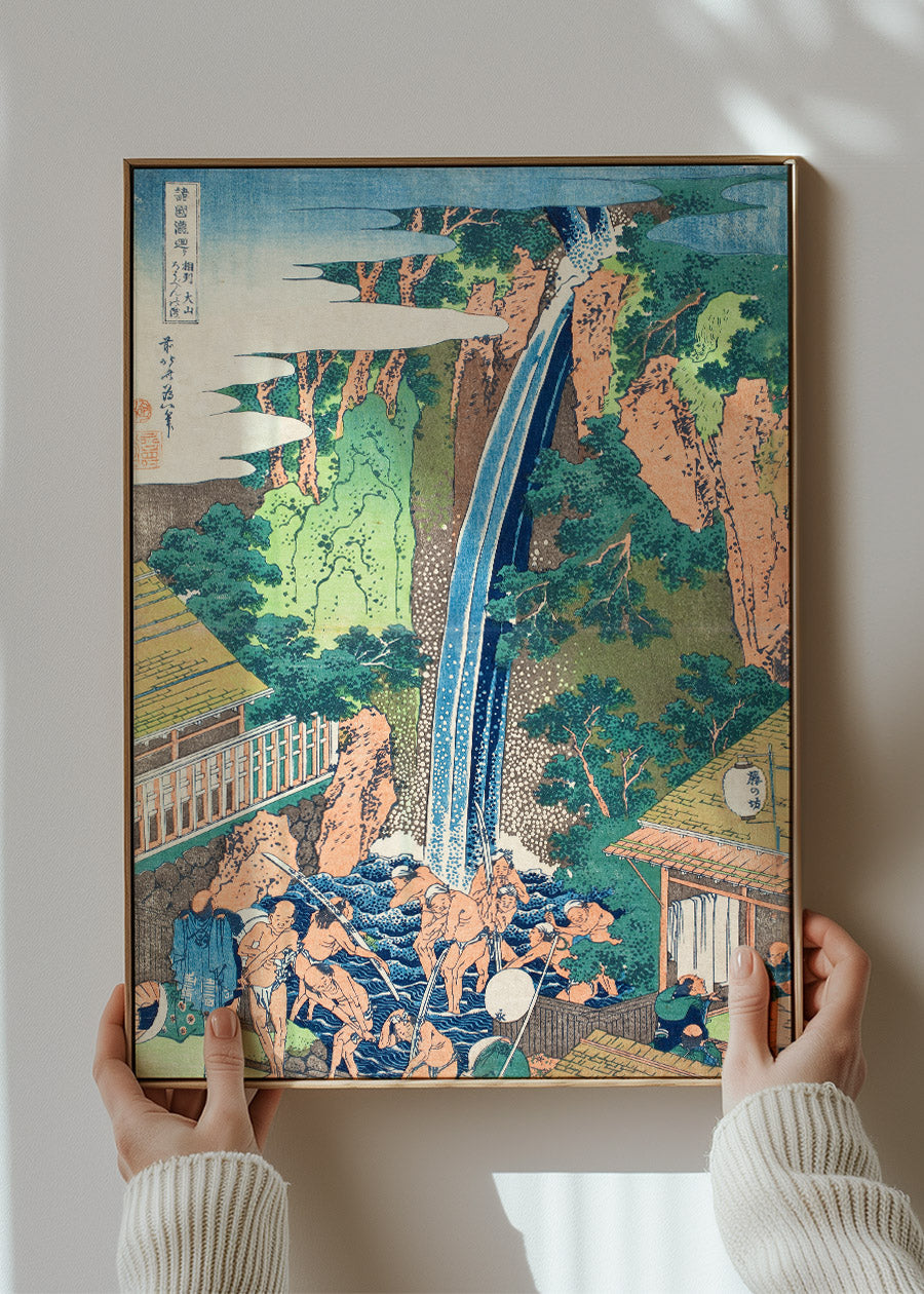 Rōben Falls at Mt. Ōyama by Katsushika Hokusai