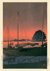 Harbour Sunset By Hasui Kawase Free Gift!