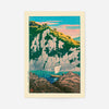 Rocks on the Kiso River by Hasui Kawase