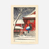 Snow at Kiyomizu Hall in Ueno Print by Hasui Kawase