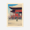 Fine Day After Snow at Asakusa Kannon Temple Print by Hasui Kawase