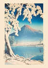 Clearing after Snowfall on Mt. Fuji Print by Hasui Kawase 21x30cm Matte Clearance Print