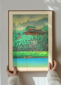 Botan Dai at Ping-yang, Korea Print by Hasui Kawase