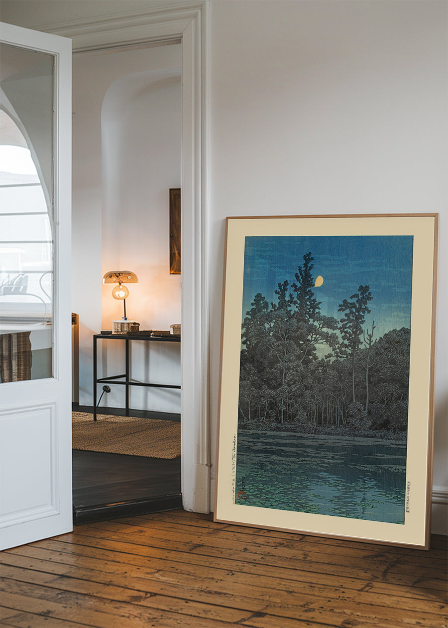 Sanpoji Pond, Shakujii Print by Hasui Kawase