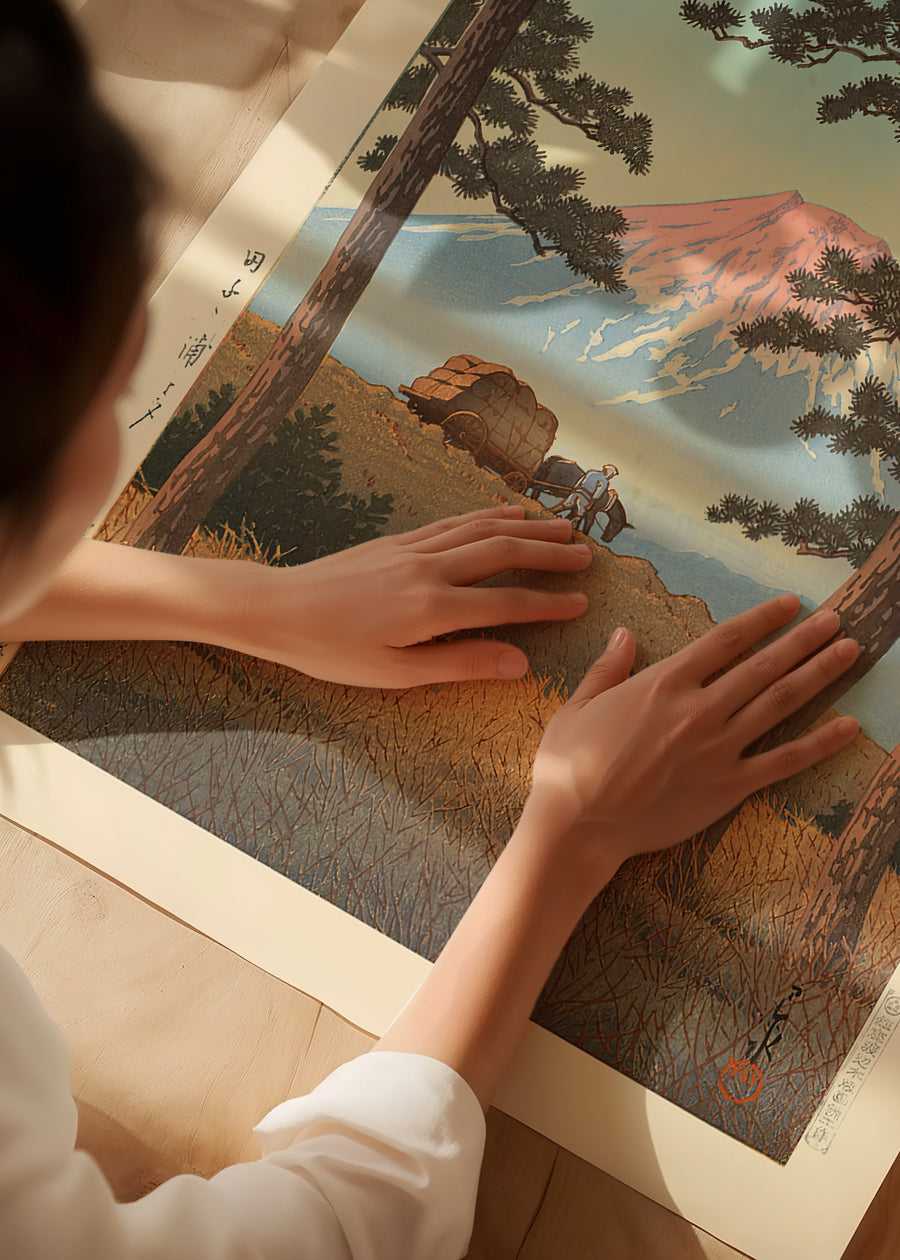 Evening at Tagonoura Print by Hasui Kawase