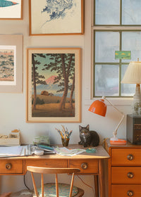 Evening at Tagonoura Print by Hasui Kawase