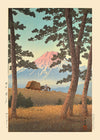 Evening at Tagonoura Print by Hasui Kawase