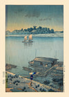 May Rain at Ara River Print by Hasui Kawase