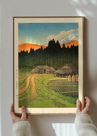 Nakayama Plain, Miyagi Prefecture Print by Hasui Kawase