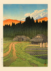 Nakayama Plain, Miyagi Prefecture Print by Hasui Kawase