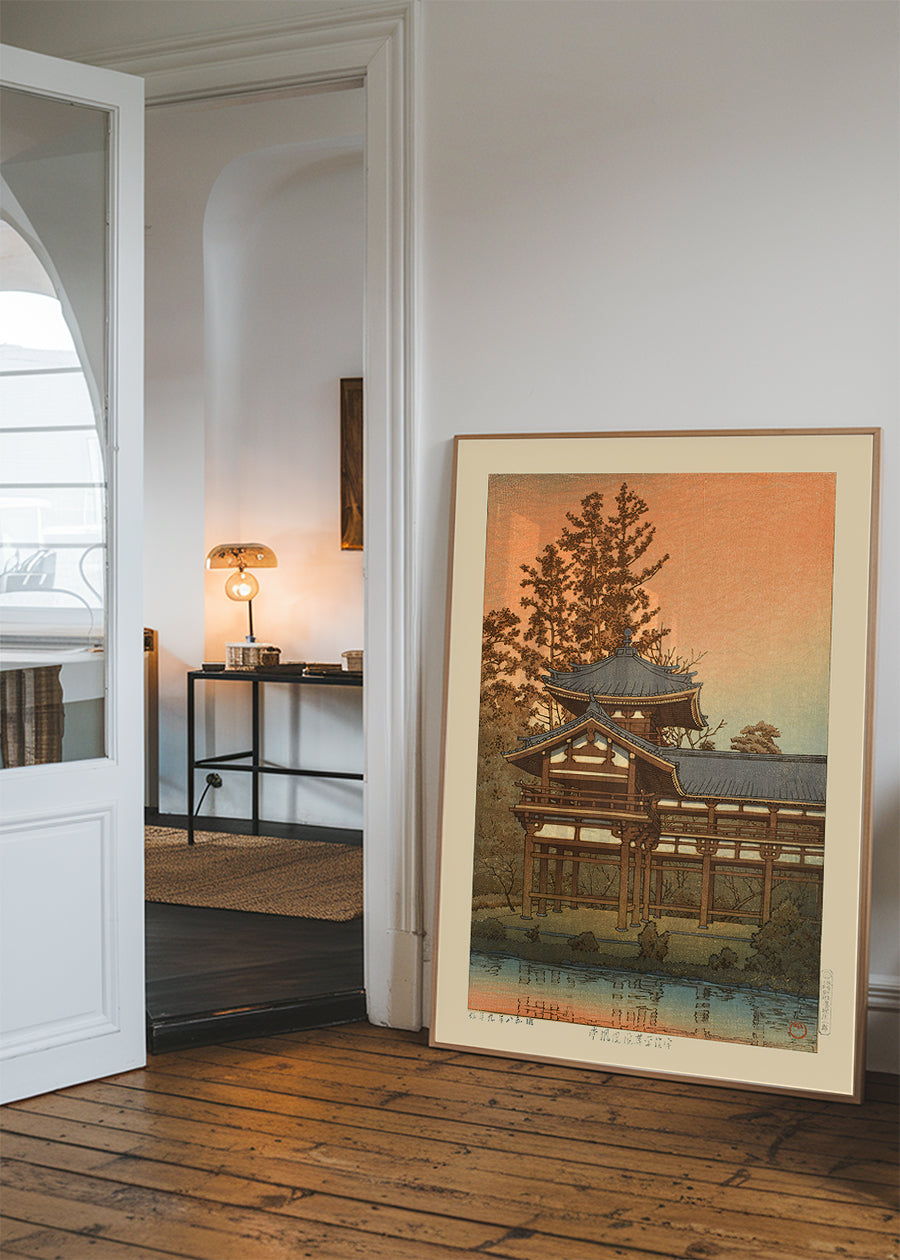 Phoenix Hall, Byodo Temple, Uji Print by Hasui Kawase