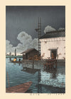 Rain at Ushibori Print by Hasui Kawase