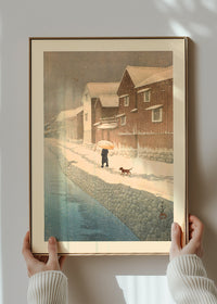 Shinkawa Riverside, Handa, Bishu Print by Hasui Kawase