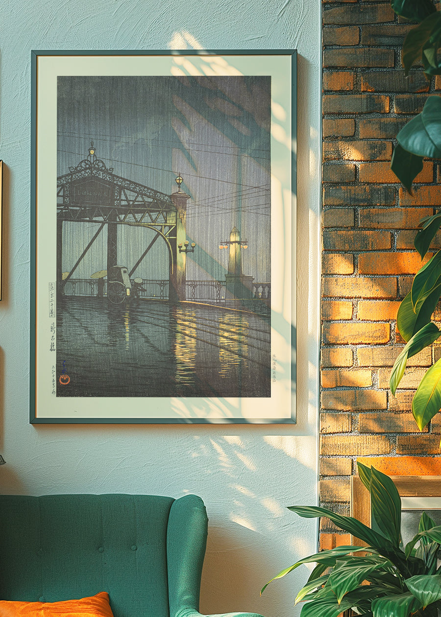 Shinohashi Bridge Print by Hasui Kawase