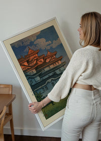 Shirasagi Castle Print by Hasui Kawase