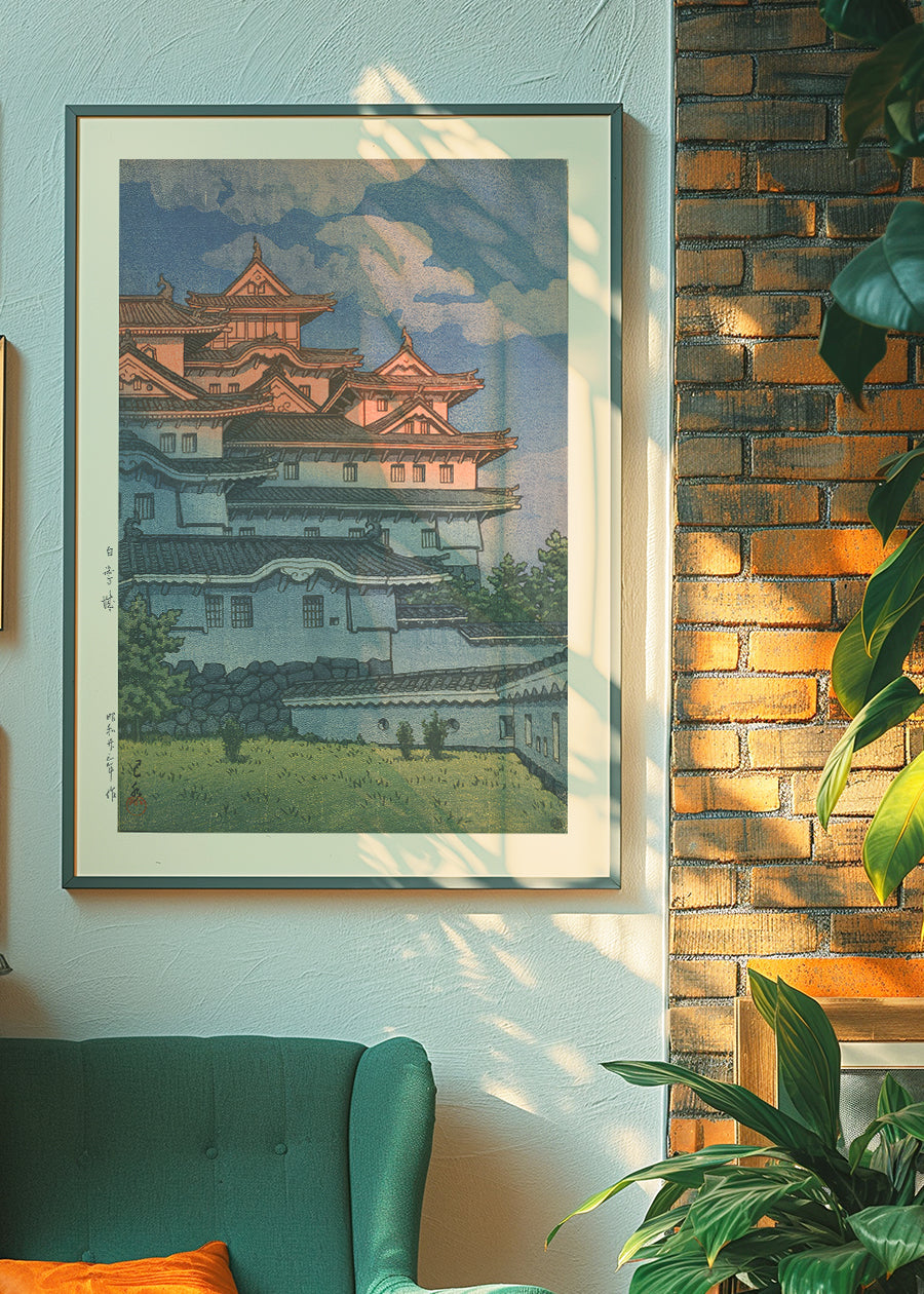 Shirasagi Castle Print by Hasui Kawase