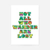 Not All Who Wander Pattern Slogan Print