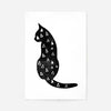 Cat Silhouette Triangles Print