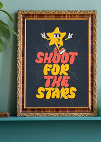 Shoot For The Stars Kids Quote Print