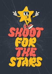 Shoot For The Stars Kids Quote Print