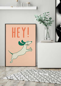Hey Dog Funny Kids Print