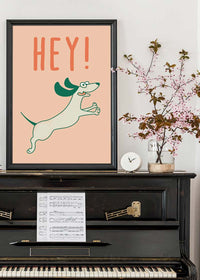 Hey Dog Funny Kids Print