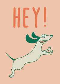 Hey Dog Funny Kids Print