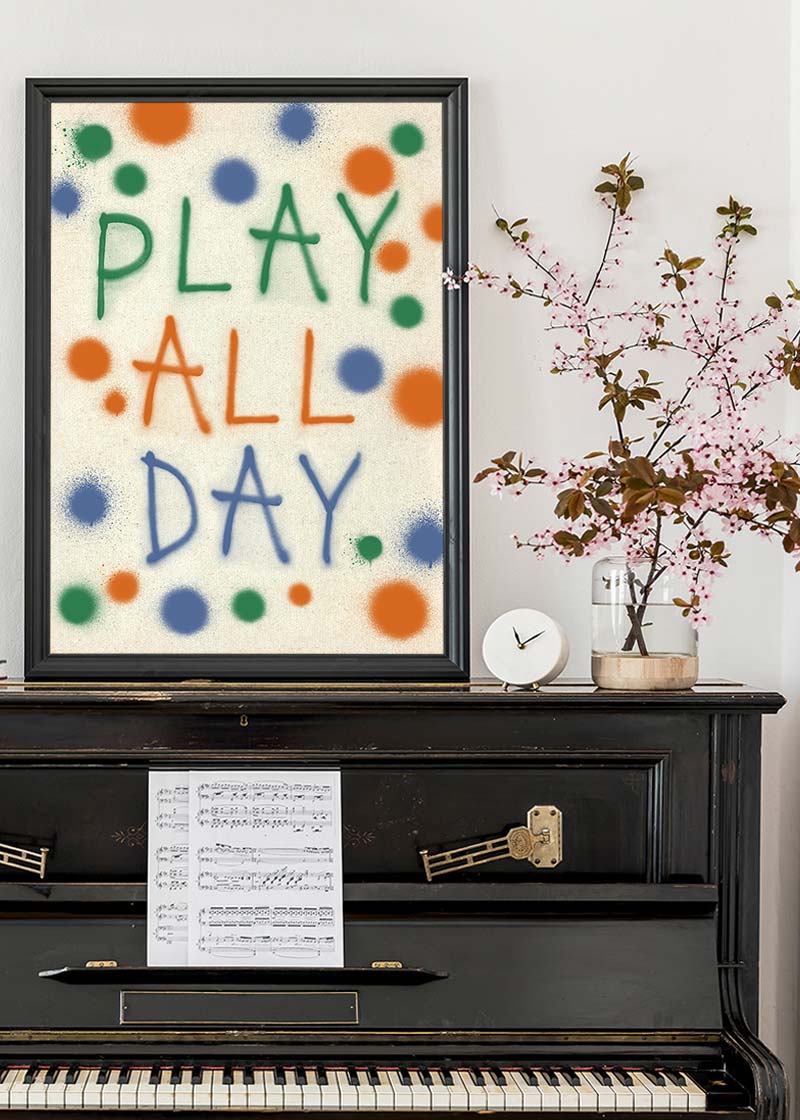 Play All Day Kids Spraypaint Print