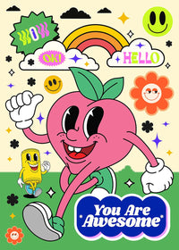 You Are Awesome Neon Type Print
