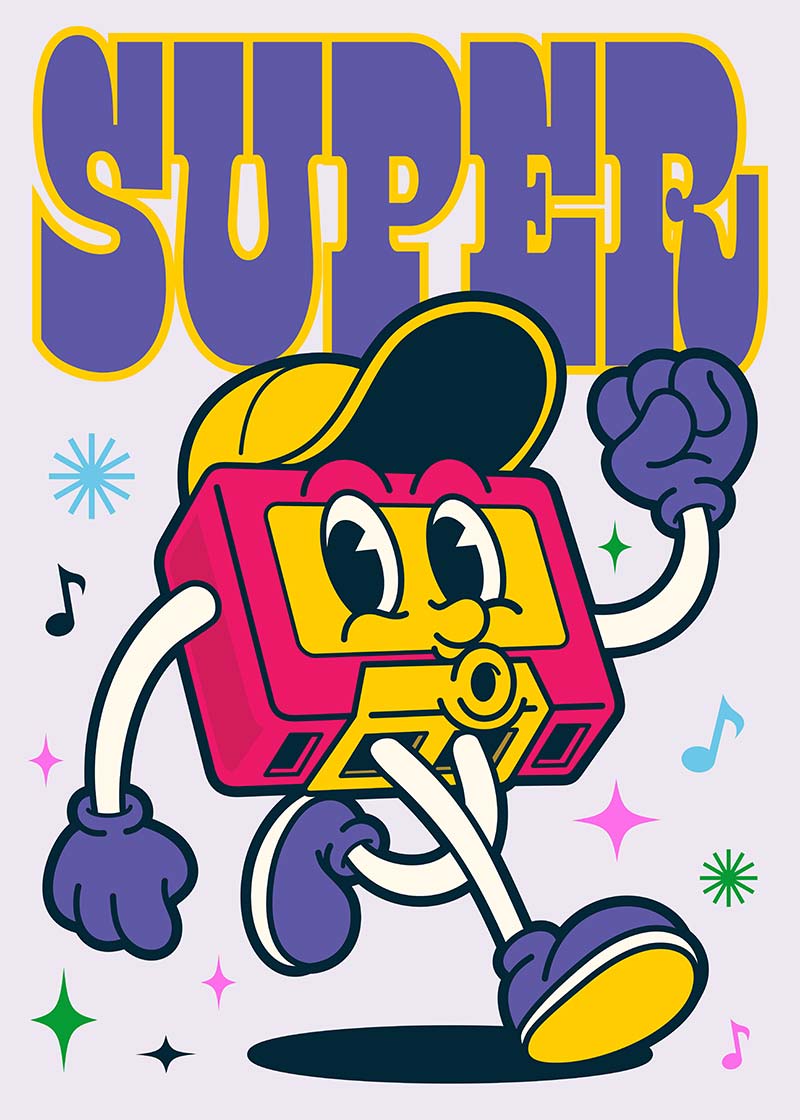 Super Cartoon Kids Print