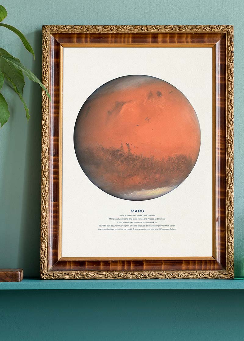 Mars Educational Kids Planet Poster