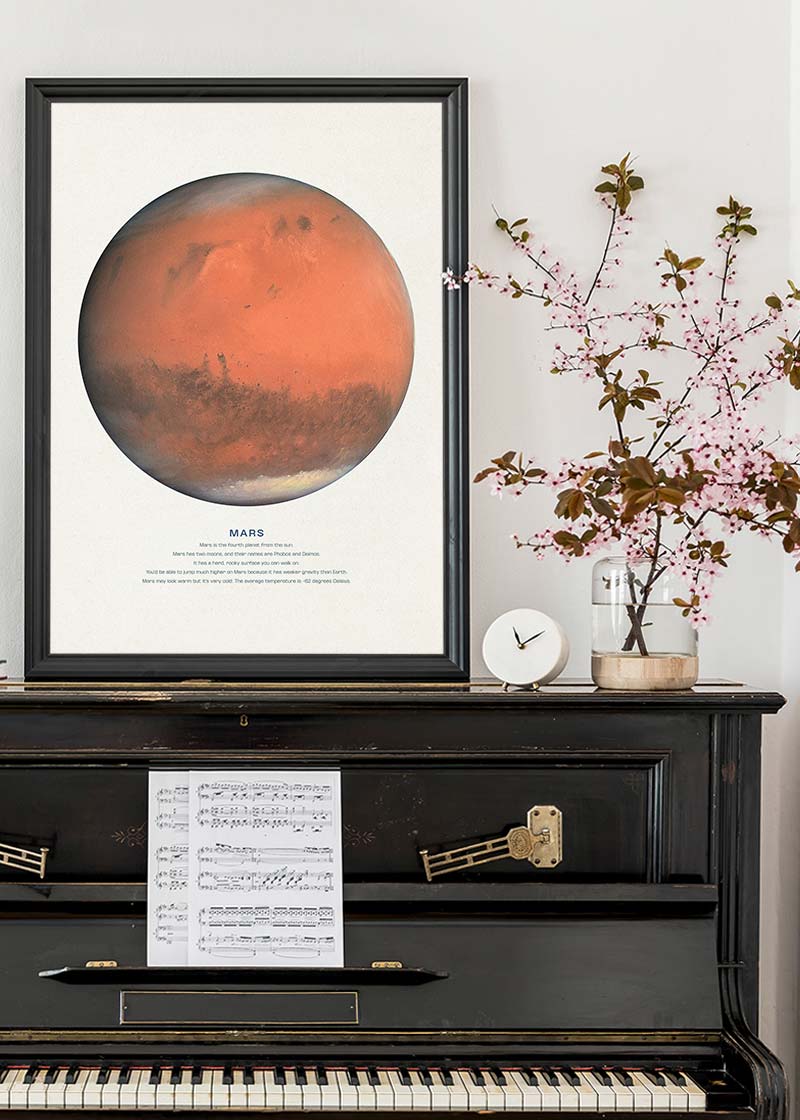 Mars Educational Kids Planet Poster