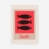 Swim Postage Stamp Style Kids Print