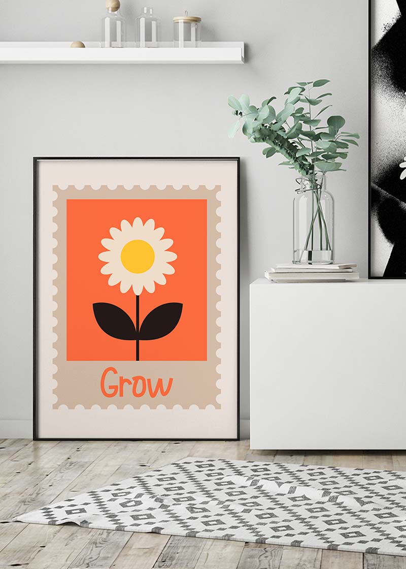 Grow Postage Stamp Style Kids Print