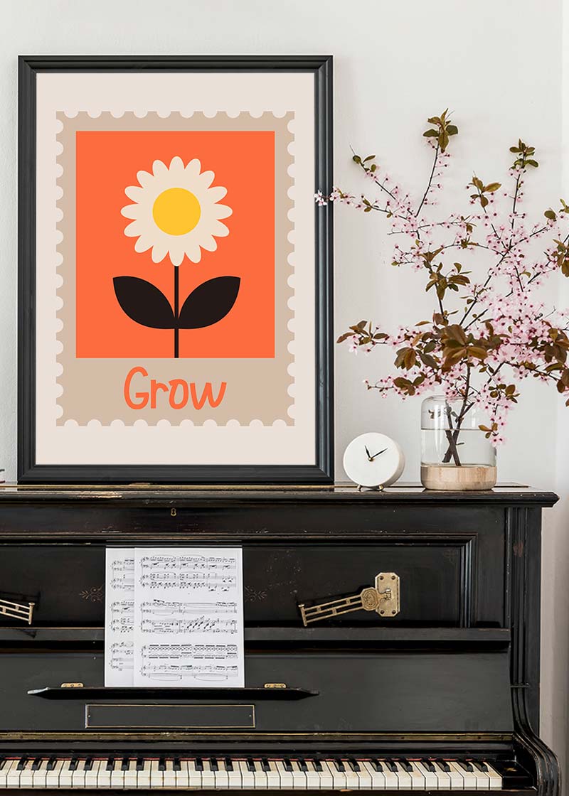 Grow Postage Stamp Style Kids Print