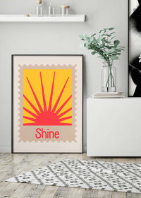 Shine Postage Stamp Style Kids Print