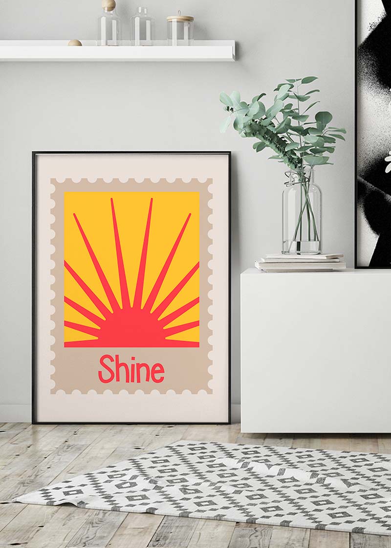 Shine Postage Stamp Style Kids Print