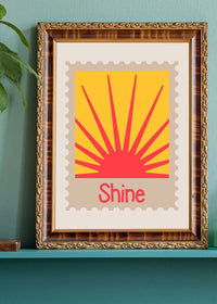Shine Postage Stamp Style Kids Print