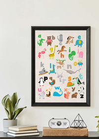 Animal Alphabet Illustrated Print