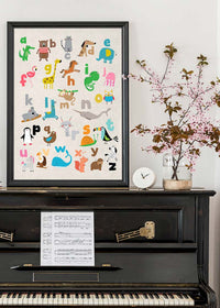 Animal Alphabet Illustrated Print